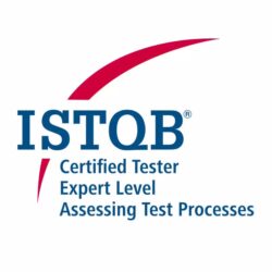 ISTQB Certified Tester Expert Level Assessing Test Processes (CTEL-ITP-ATP) official logo featuring blue text and a red swoosh element against a white background.